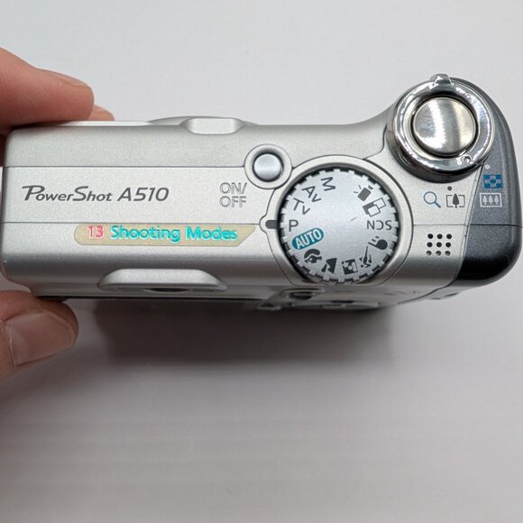Canon PowerShot A510 3.2MP 4x Optical Zoom Digital Camera Silver Y2K - Tested - Picture 5 of 9